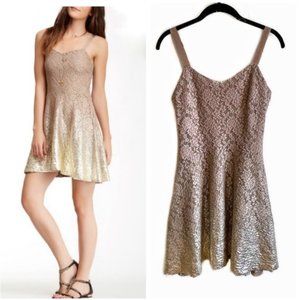 Free people lace/ombre foil dress